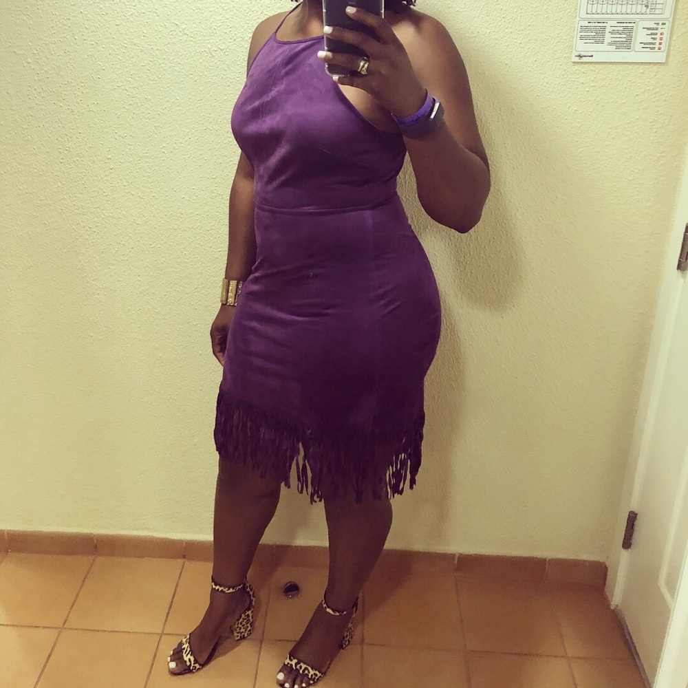 Purple Fringe Dress